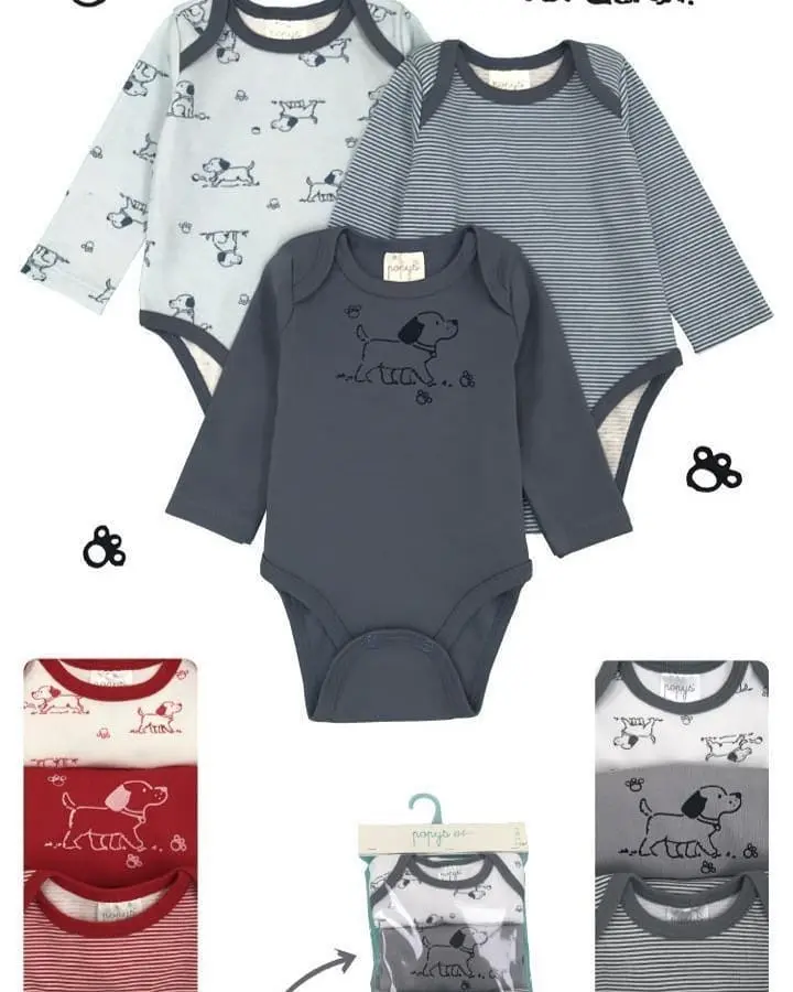 Bodys para bebés con estampado de perritos